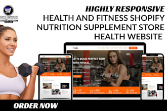 design health and fitness shopify nutrition supplement store supplement website