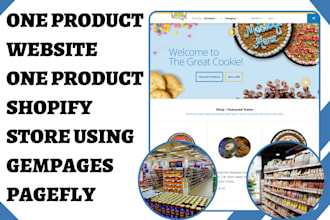 create one product website one product shopify store using gempages pagefly