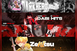 make banner anime,gaming or any banner you want  for you