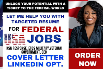 write a professional federal resume military USA jobs mtqs ptqs ecq cto veteran