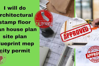 do architectural stamp floor plan house plan site plan blueprint mep city permit