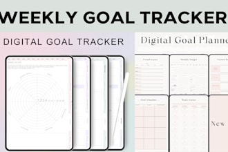 do custom weekly goal trackers,2025 journals, calendar design, planners