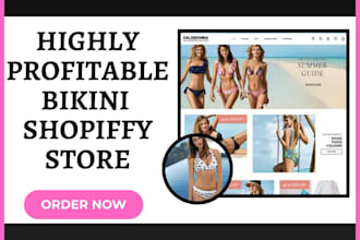 design profitable bikini shopify store beach wear shopify store lingerie website