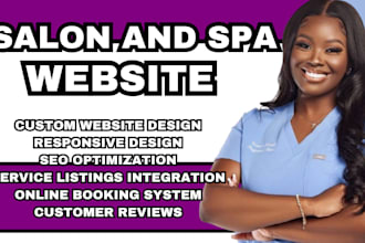 salon website online booking system spa business website service listing integ