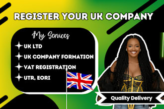do ltd company registration for UK, non UK residents with utr and vat number