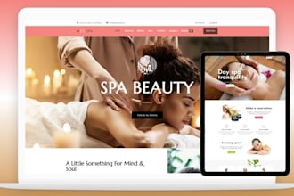 design spa shopify store beauty salon website makeup website beauty website