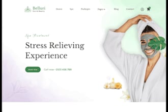 design spa shopify store beauty salon website makeup website beauty website