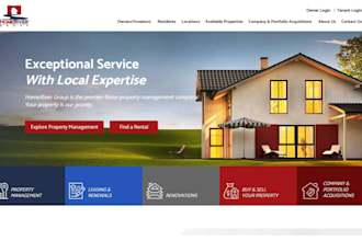 build responsive property management wordpress website