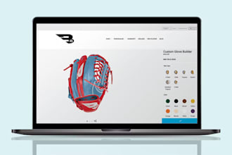 customize and configure 2d, 3d baseball glove configurator on zakeke kickflip