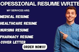 write nursing, medical, healthcare resume, cover letter and linkedin
