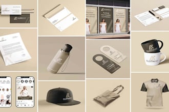 design a logo, branding kit, brad style guide or brand book