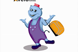 make acceptable elegant airlines mascot logo