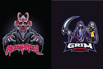 do custom scary halloween horror mascot logo