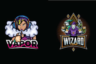 design mascot smoking hookah logo