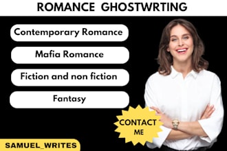 romance novel ghostwriting fantasy fiction novel ebook ghost writer amazon kdp