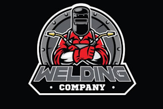 design high quality welder mascot logo with fastest delivery