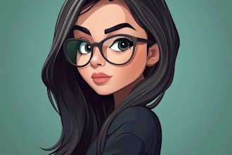 draw halfbody full color caricature in 24 hours
