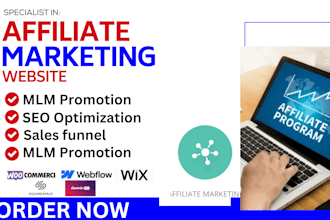 design affiliate marketing mlm promotion sales funnel clickbank pretty website