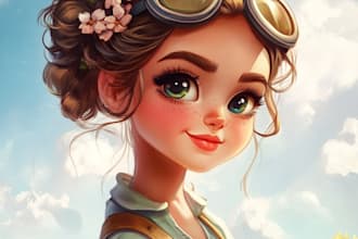 illustrate a pro cartoon character design