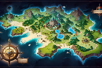 create a high quality fantasy map