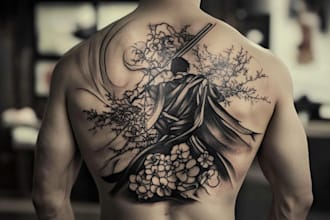draw awesome original japanese tattoo design for you