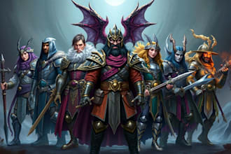 draw your dnd character or party art