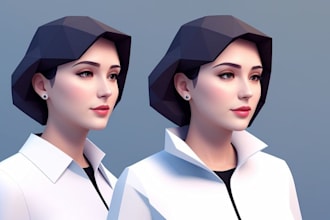 create a low poly portrait illustration for you