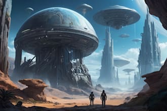 draw sci fi illustration and sci fi art