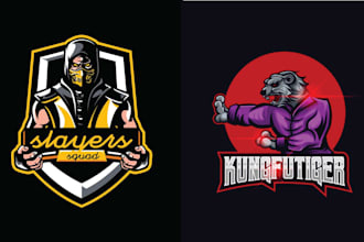 design esport mascot fitness martial art logo
