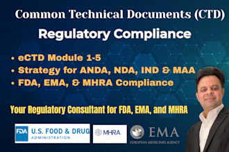 create ectd modules 1 to 5 for fda, ema, mhra compliance