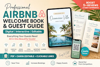 design an airbnb welcome book and guest guide