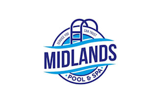 design modern pool cleaning service company logo