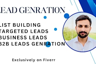 do b2b lead generation, prospect list, linkedin, and email list building