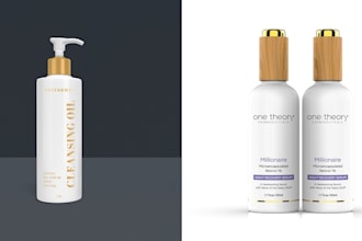 do feminine skincare cosmetic logo design and bottle label design