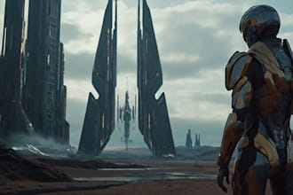 do unique sci fi character and sci fi art