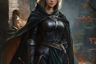 draw a design fantasy character artwork