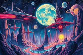draw sci fi illustration and sci fi art