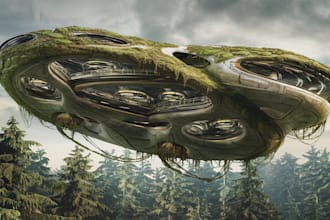 draw you sci fi and spaceship design