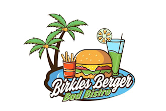 create a modern outdoor food and drink logo for your brand