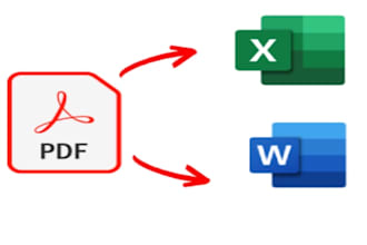 convert PDF to word, excel or powerpoint