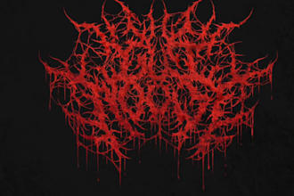 draw a filthy blackened thrash logo