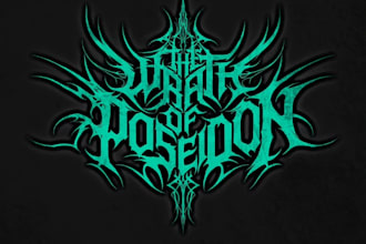 draw awesome logo death metal, black metal font