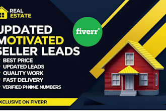 provide updated real estate motivated seller lead with skip trace