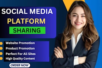 professionally share and promote your website on top social media platforms