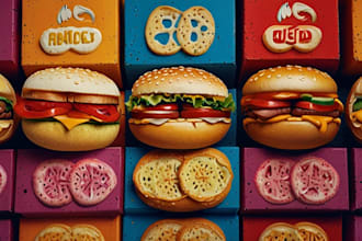 design food pop art of your food
