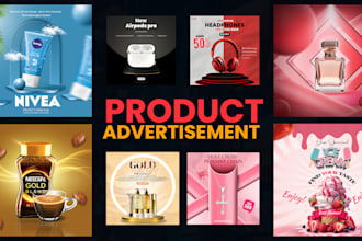 do eye catching and  creative product add for you