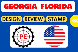 review pe stamp as licensed civil and structural engineer in georgia, florida