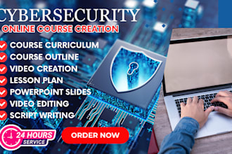 do cybersecurity project online course content creation writing curriculum ebook