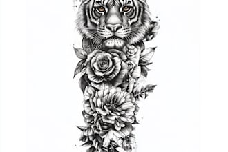 create unique newschool, cartoony tattoo design