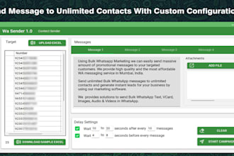 send bulk whatsapp message sender for your unlimited PC